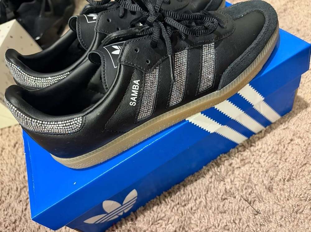 Adidas Samba OG Rhinestone Black Silver Shoes